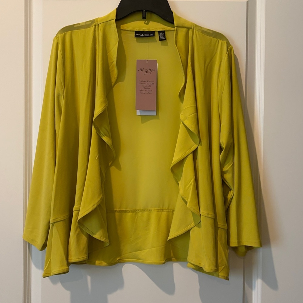 NWT Nina Leonard Crop Cardi - Picture 2 of 6